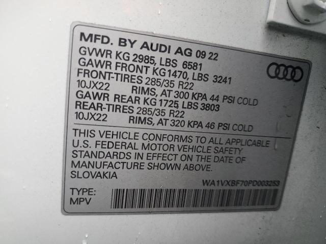 WA1VXBF70PD003253 - 2023 AUDI Q7 PRESTIGE WHITE photo 13