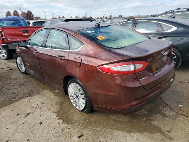 3FA6P0LU2FR266350 - 2015 FORD FUSION SE HYBRID BROWN photo 2