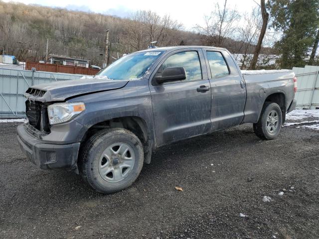 5TFUM5F15EX056355 - 2014 TOYOTA TUNDRA DOUBLE CAB SR/SR5 GRAY photo 1