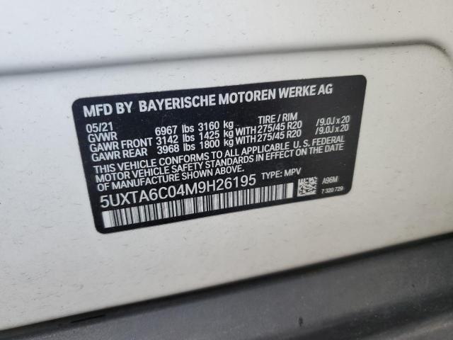 5UXTA6C04M9H26195 - 2021 BMW X5 XDRIVE45E WHITE photo 13