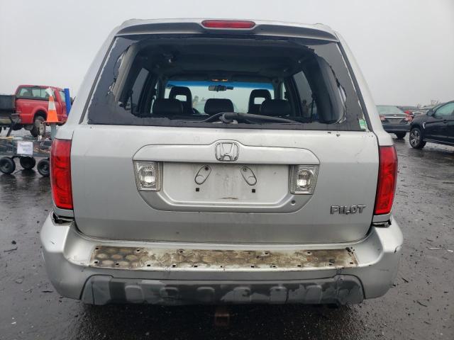 2HKYF18524H551515 - 2004 HONDA PILOT EXL SILVER photo 6