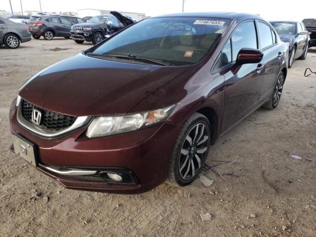 19XFB2F90FE063508 - 2015 HONDA CIVIC EXL BURGUNDY photo 1