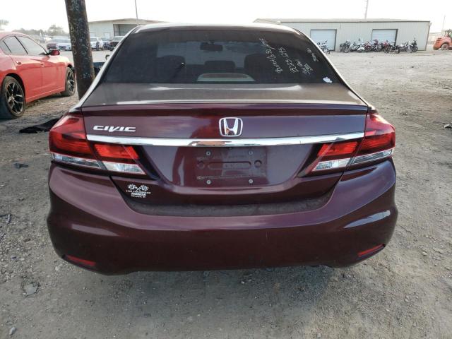 19XFB2F90FE063508 - 2015 HONDA CIVIC EXL BURGUNDY photo 6