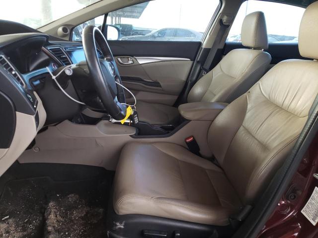 19XFB2F90FE063508 - 2015 HONDA CIVIC EXL ბურგუნდია ფოტო 7