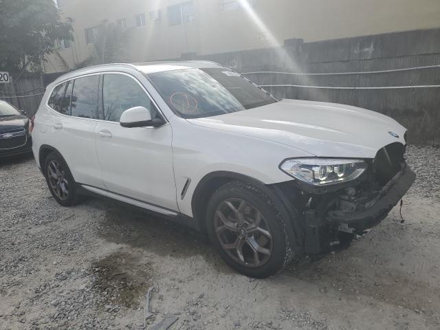 5UXTY3C07M9G38235 - 2021 BMW X3 SDRIVE30I WHITE photo 4