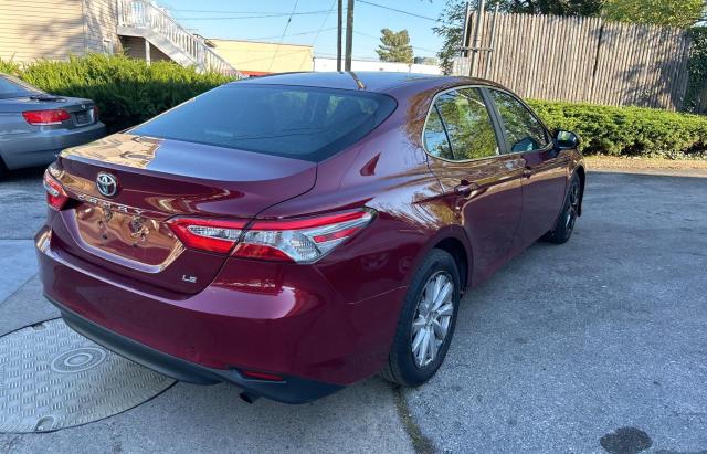 4T1B11HK2JU654330 - 2018 TOYOTA CAMRY L MAROON photo 4