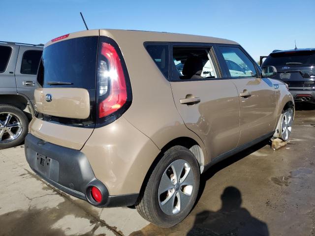 KNDJN2A20F7234124 - 2015 KIA SOUL TAN photo 3