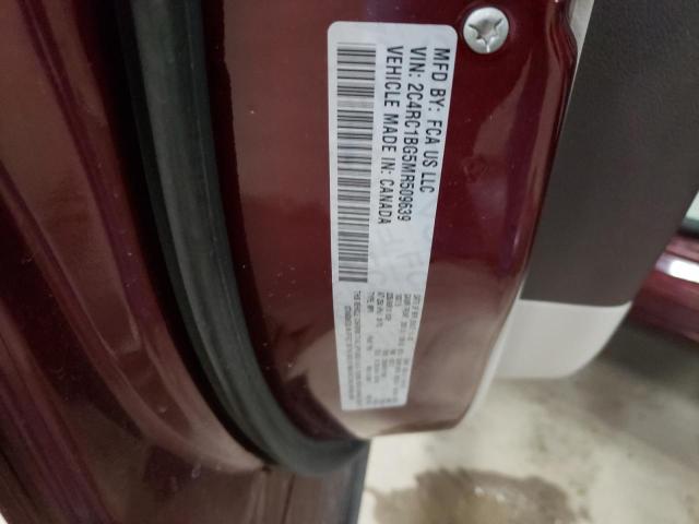 2C4RC1BG5MR509639 - 2021 CHRYSLER PACIFICA TOURING L 栗色 照片 13