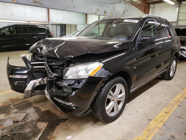 4JGDA5HB8CA029192 - 2012 MERCEDES-BENZ ML 350 4MATIC BLACK photo 1