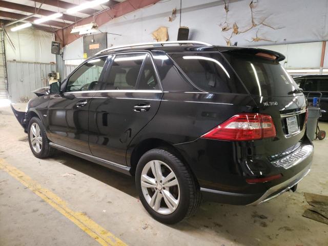 4JGDA5HB8CA029192 - 2012 MERCEDES-BENZ ML 350 4MATIC BLACK photo 2