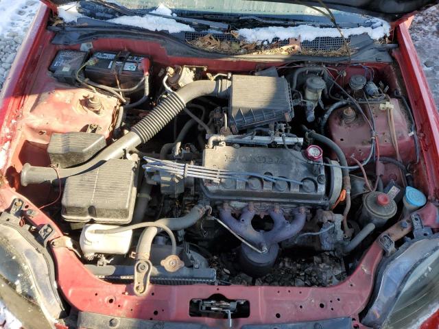 2HGEJ6345XH110683 - 1999 HONDA CIVIC DX RED photo 11