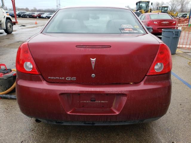 1G2ZJ57B294241805 - 2009 PONTIAC G6 MAROON photo 6