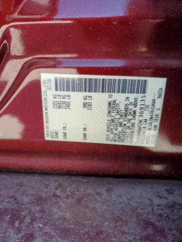 1N4AA6AP2HC369135 - 2017 NISSAN MAXIMA 3.5S MAROON photo 12