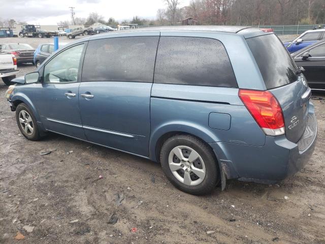 5N1BV28UX9N107016 - 2009 NISSAN QUEST S BLUE photo 2