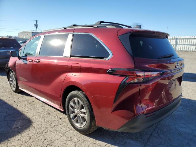 5TDKRKEC6NS122153 - 2022 TOYOTA SIENNA LE RED photo 2