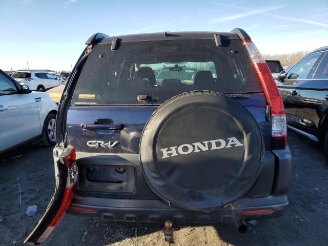 JHLRD78816C009394 - 2006 HONDA CR-V EX BLUE photo 6