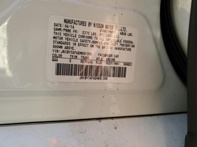 JN1BV7AP4EM691308 - 2014 INFINITI Q50 BASE WHITE photo 12