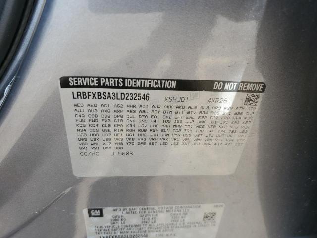 LRBFXBSA3LD232546 - 2020 BUICK ENVISION PREFERRED GRAY photo 13