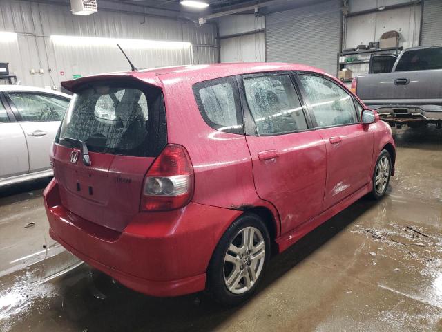 JHMGD38627S020924 - 2007 HONDA FIT S RED photo 3