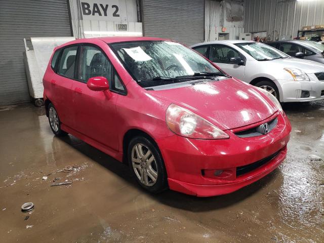 JHMGD38627S020924 - 2007 HONDA FIT S RED photo 4