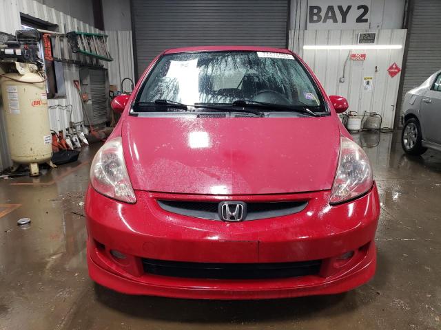 JHMGD38627S020924 - 2007 HONDA FIT S RED photo 5