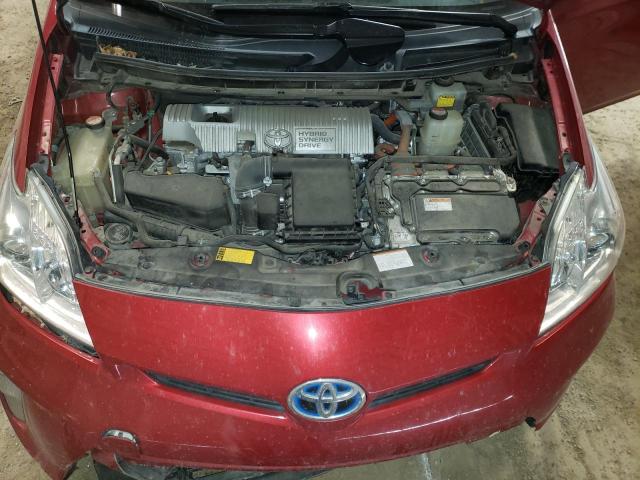 JTDKN3DU0F0432850 - 2015 TOYOTA PRIUS RED photo 11