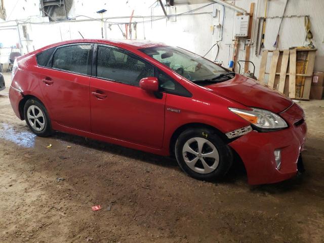 JTDKN3DU0F0432850 - 2015 TOYOTA PRIUS RED photo 4