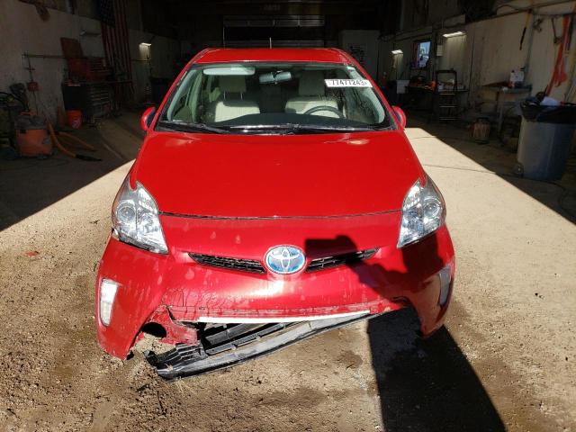 JTDKN3DU0F0432850 - 2015 TOYOTA PRIUS RED photo 5