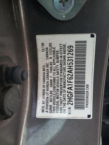 2HGFA1F62AH531269 - 2010 HONDA CIVIC LX-S 银色 照片 12