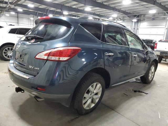 JN8AZ1MW8BW173641 - 2011 NISSAN MURANO S BLUE photo 3