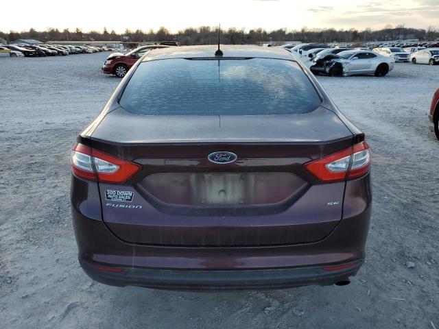 3FA6P0H73DR149330 - 2013 FORD FUSION SE MAROON photo 6