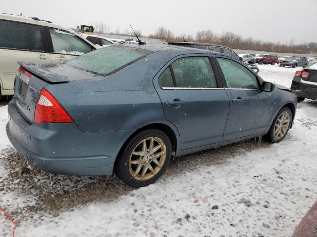 3FAHP0JA2BR199485 - 2011 FORD FUSION SEL BLUE photo 3