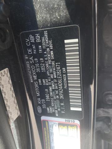 3KPA24AD6LE282471 - 2020 KIA RIO LX BLACK photo 12