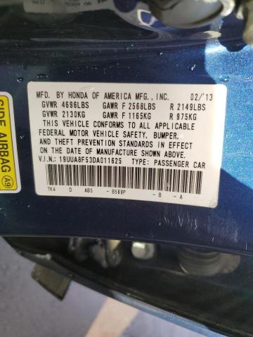 19UUA8F53DA011625 - 2013 ACURA TL TECH BLUE photo 12