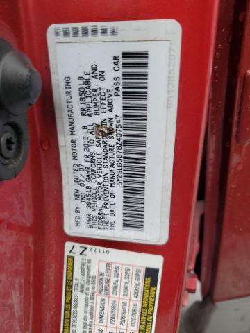 5Y2SL65878Z407547 - 2008 PONTIAC VIBE RED photo 12