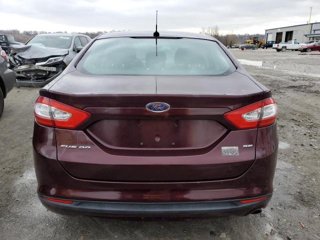 3FA6P0H78DR223048 - 2013 FORD FUSION SE BURGUNDY photo 6