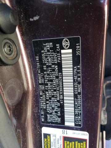 4T1BK1EBXDU052829 - 2013 TOYOTA AVALON BASE BURGUNDY photo 13