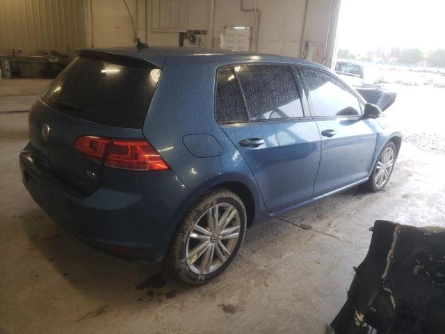 3VW2A7AU1FM038324 - 2015 VOLKSWAGEN GOLF TDI BLUE photo 3