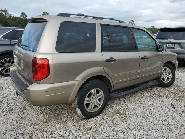 5FNYF18585B019833 - 2005 HONDA PILOT EXL TAN photo 3