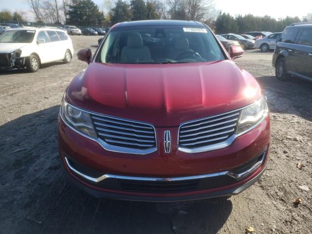 2LMTJ6LRXGBL73899 - 2016 LINCOLN MKX RESERVE BURGUNDY photo 5