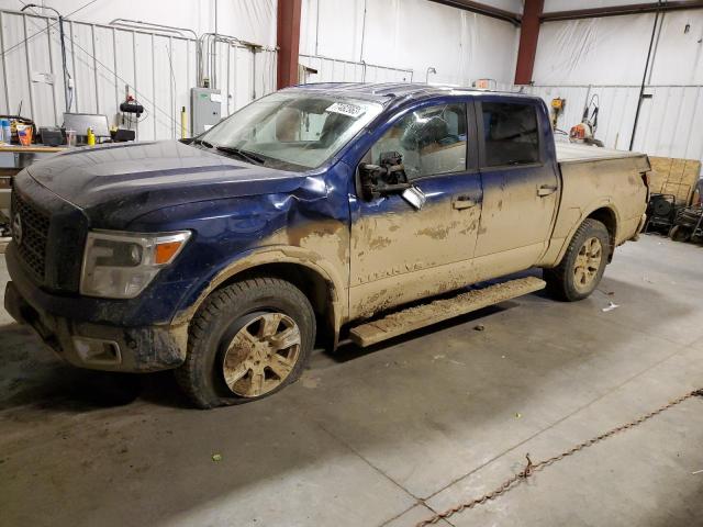 1N6AA1E50JN524231 - 2018 NISSAN TITAN SV BLUE photo 1