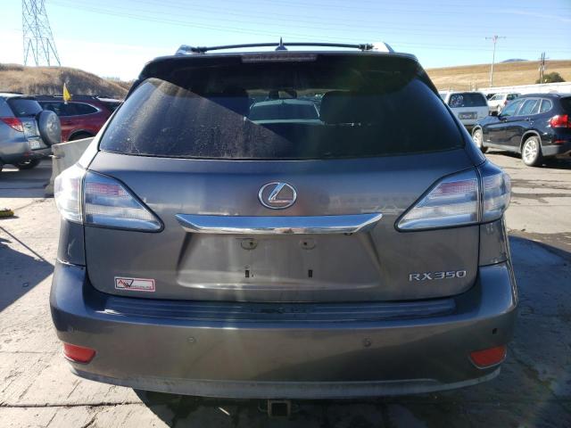 2T2BK1BA9CC131545 - 2012 LEXUS RX 350 GRAY photo 6