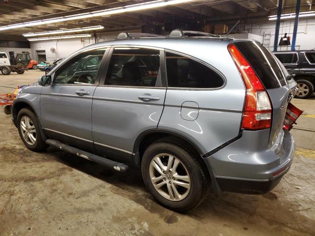 5J6RE4H74AL090460 - 2010 HONDA CR-V EXL BLUE photo 2