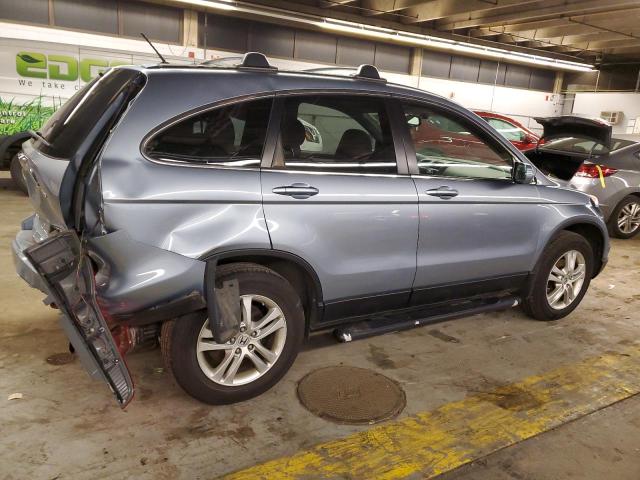 5J6RE4H74AL090460 - 2010 HONDA CR-V EXL BLUE photo 3