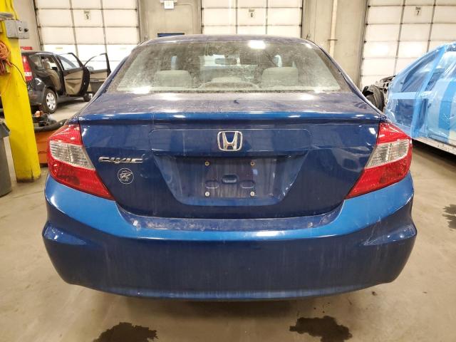 19XFB2F56CE077521 - 2012 HONDA CIVIC LX BLUE photo 6