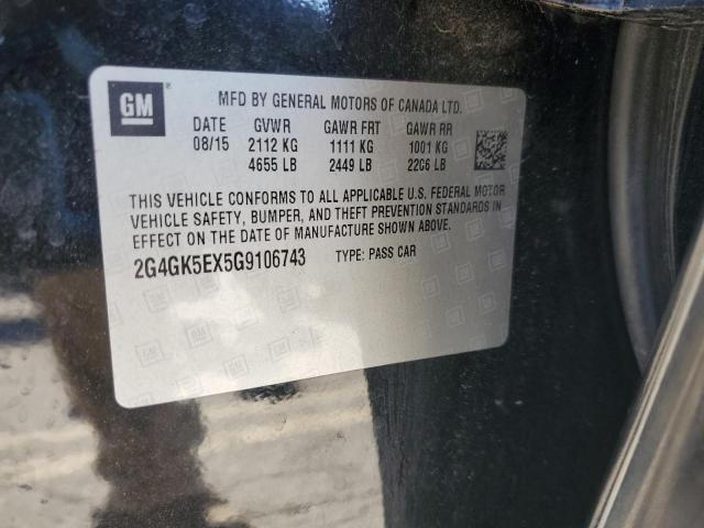 2G4GK5EX5G9106743 - 2016 BUICK REGAL 黑色 照片 12