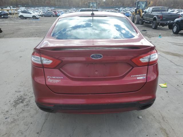 3FA6P0D96DR160457 - 2013 FORD FUSION TITANIUM RED photo 6