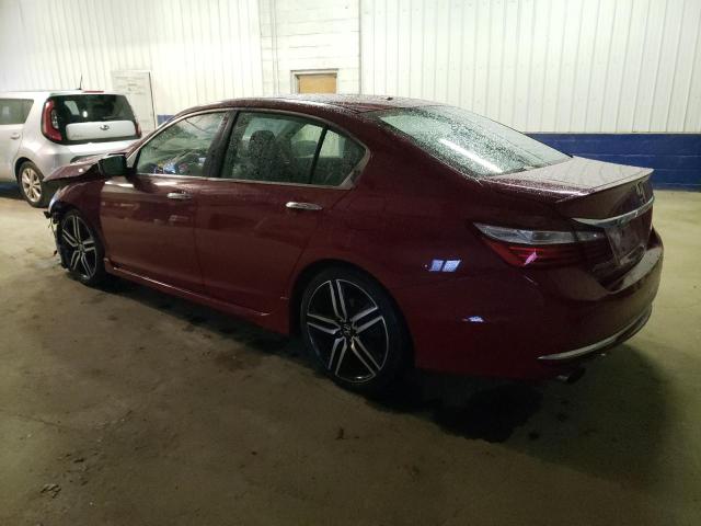 1HGCR2F57HA210880 - 2017 HONDA ACCORD SPORT RED photo 2