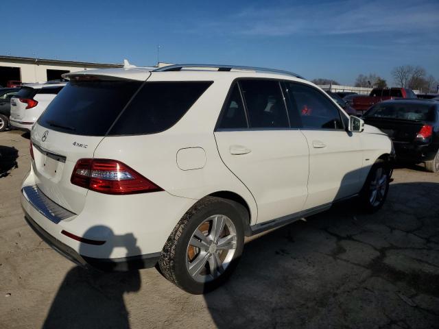 4JGDA5HB3CA024904 - 2012 MERCEDES-BENZ ML 350 4MATIC WHITE photo 3