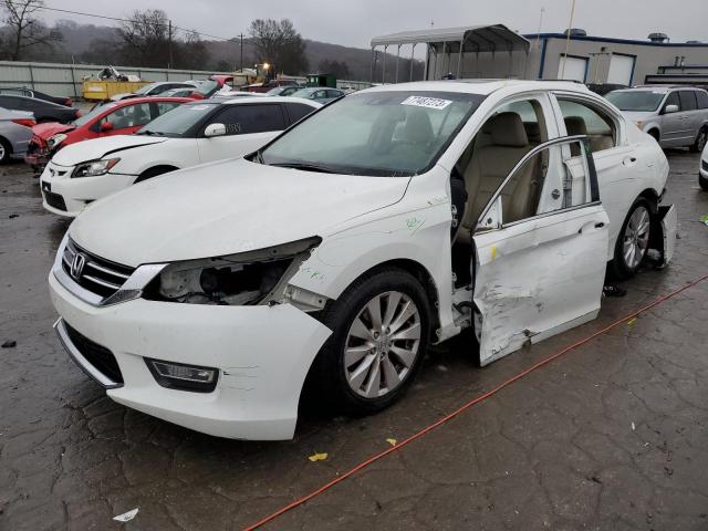 1HGCR3F8XDA045563 - 2013 HONDA ACCORD EXL WHITE photo 1